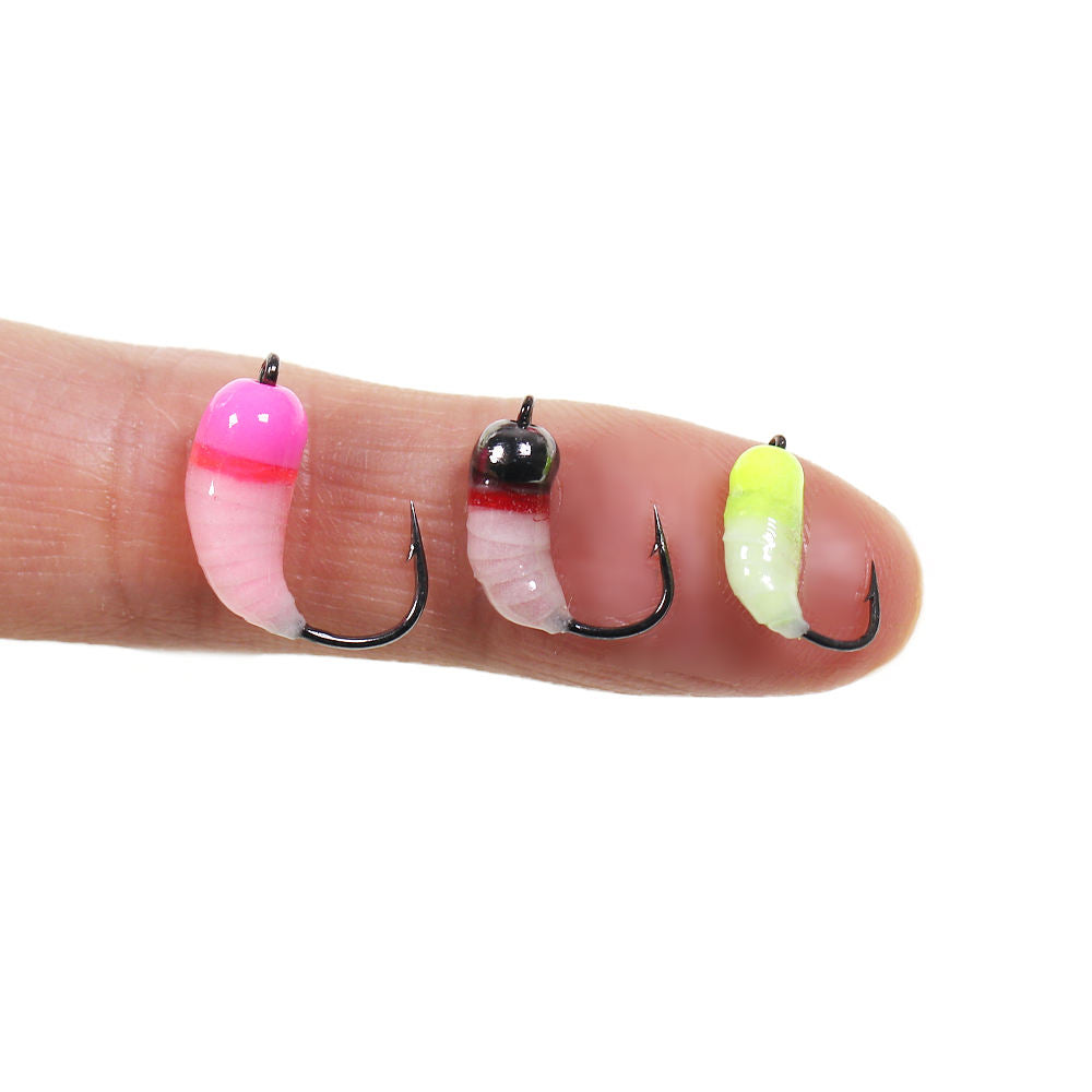 Large Brass Beaded Nymph with Hairy-Legged Flying Caddis Larvae for Ice Fishing Trout & Bluegill Flying Insect Lures Accessory
