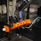 Magnetic Fishing Rod Holder with Fly Tying Tools Hackle Gauge Line Holder Bead and Bare Hook Tray-Plier Type