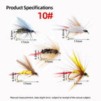 Trout & Bass Fly Fishing Lures Set 10 Piece Wet Fly (Artificial Baits)