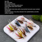 Trout & Bass Fly Fishing Lures Set 10 Piece Wet Fly (Artificial Baits)