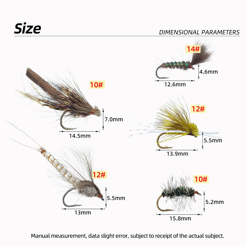 10-Piece Wet Fly Fishing Lures Set for Trout and Bass Variety of Fly Fishing Gear