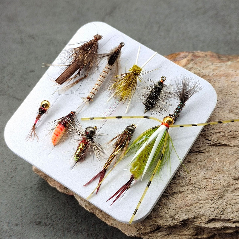 10-Piece Wet Fly Fishing Lures Set for Trout and Bass Variety of Fly Fishing Gear