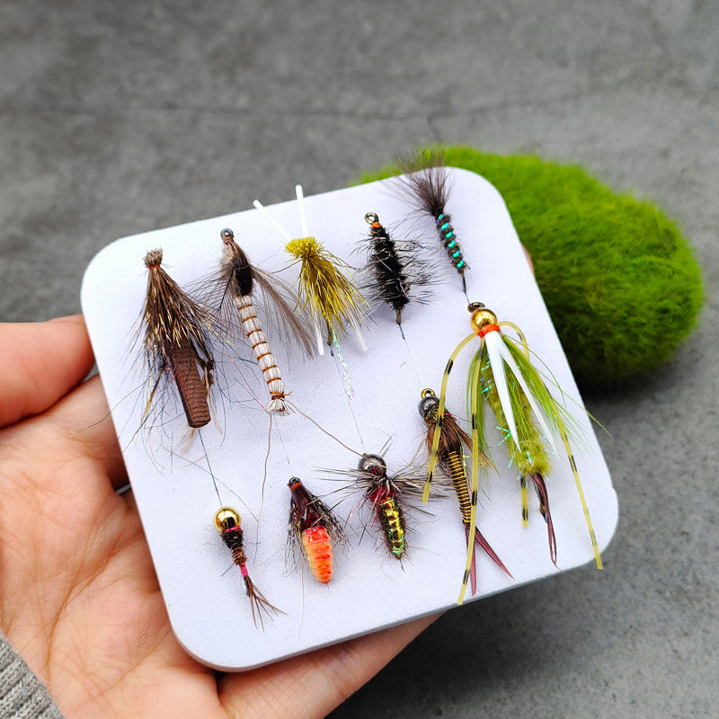 10-Piece Wet Fly Fishing Lures Set for Trout and Bass Variety of Fly Fishing Gear