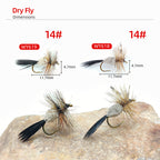 Classic Carbon Steel Artificial Hard Bait Dry Fly