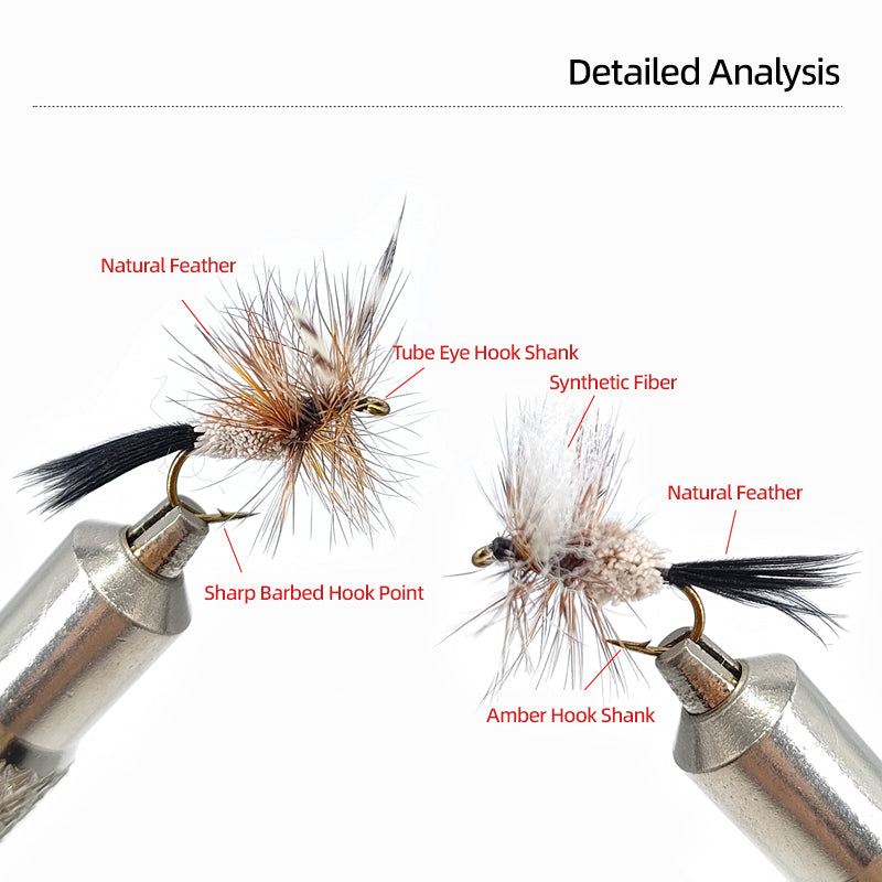 Classic Carbon Steel Artificial Hard Bait Dry Fly