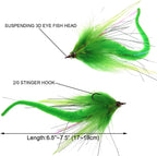 10pcs/Box Dragontail Fly Combo Set Streamer
