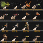 Wifreo Fly Fishing Flies Assortment with Waterproof Fly Box, 28/40/64/92/120pcs Dry/Wet/Nymph/Streamer Flies, Trout/Bass/Panfish/Salmon Fishing Flies