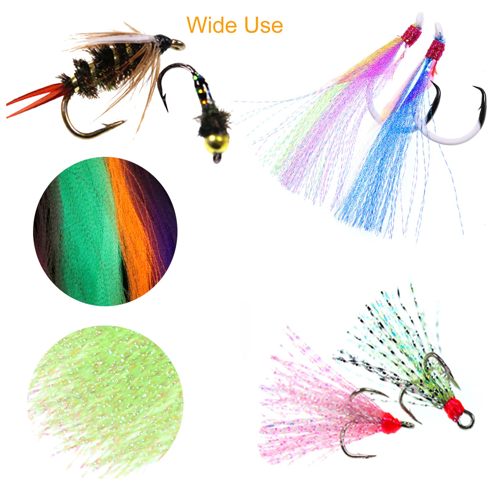 10/12/14/16 Pack UV Fluorescent Crystal Flashabou Crystal Tinsel Flash