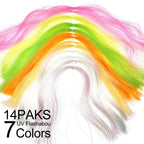 10/12/14/16 Pack UV Fluorescent Crystal Flashabou Crystal Tinsel Flash