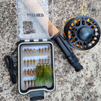 Wifreo Fly Fishing Flies Assortment with Waterproof Fly Box, 28/40/64/92/120pcs Dry/Wet/Nymph/Streamer Flies, Trout/Bass/Panfish/Salmon Fishing Flies