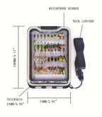Wifreo Fly Fishing Flies Assortment with Waterproof Fly Box, 28/40/64/92/120pcs Dry/Wet/Nymph/Streamer Flies, Trout/Bass/Panfish/Salmon Fishing Flies