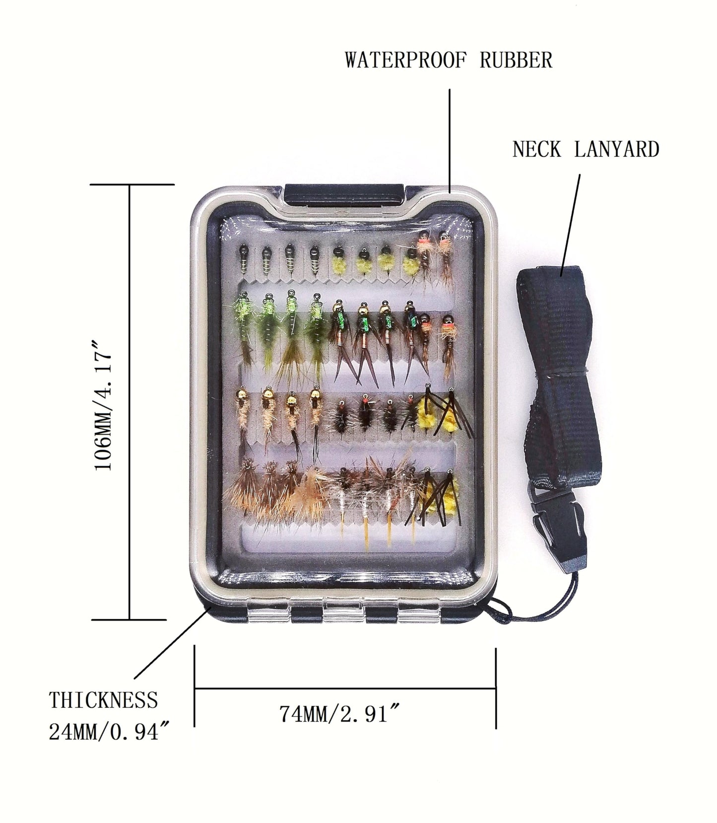 Wifreo Fly Fishing Flies Assortment with Waterproof Fly Box, 28/40/64/92/120pcs Dry/Wet/Nymph/Streamer Flies, Trout/Bass/Panfish/Salmon Fishing Flies
