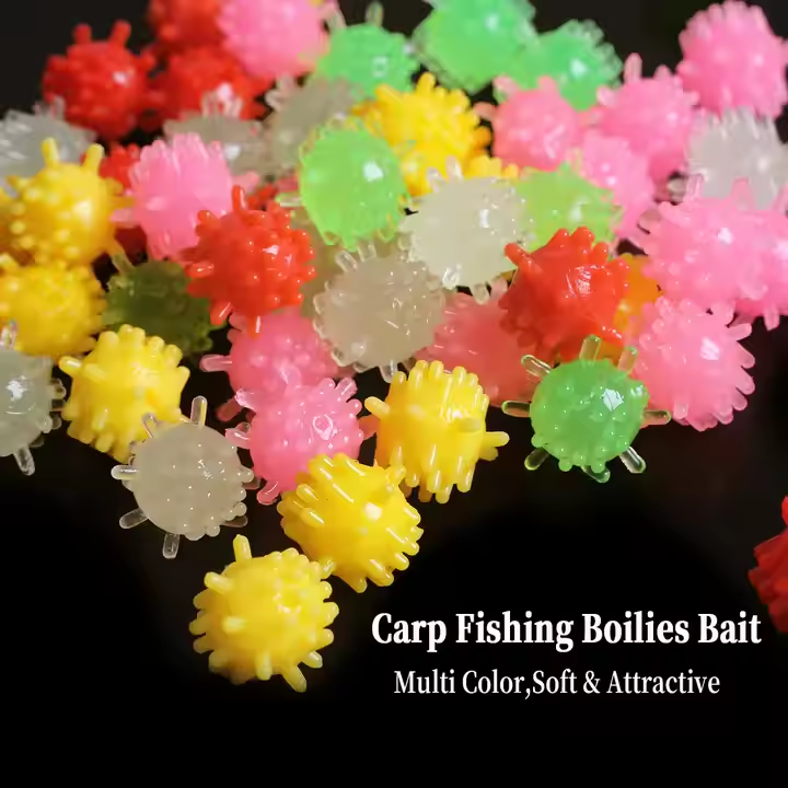 Carp Pop-Up Boilies - Silicone Corn Baits for Bottom Rigs, Salt/Freshwater
