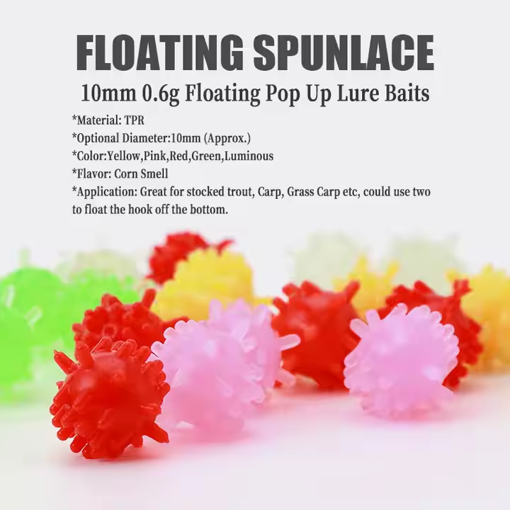 Carp Pop-Up Boilies - Silicone Corn Baits for Bottom Rigs, Salt/Freshwater