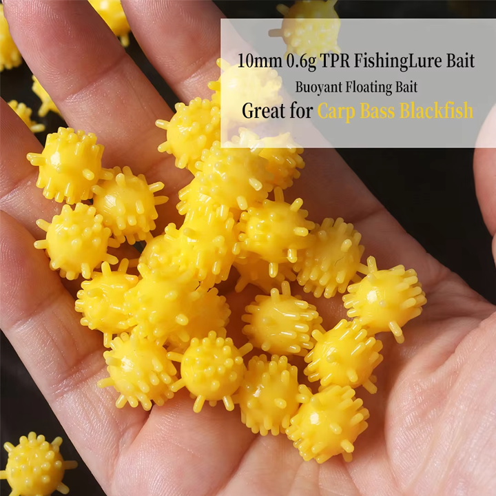 Carp Pop-Up Boilies - Silicone Corn Baits for Bottom Rigs, Salt/Freshwater