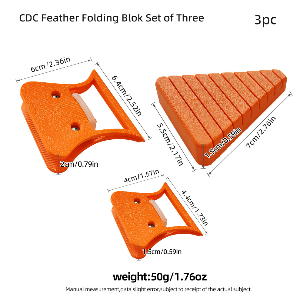 Fishing Fly Tying Tools CDC-3D Clamp Feather Folding Blok Feather Hackle Pliers