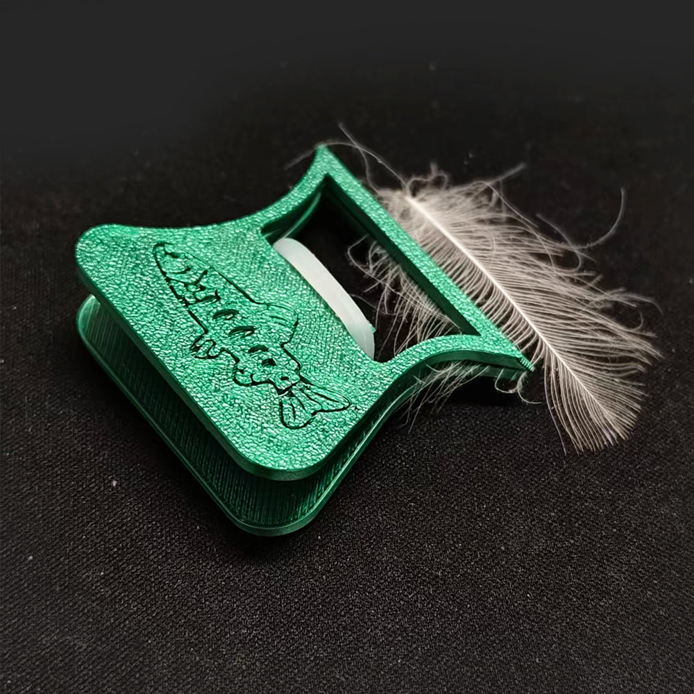 PETG Material CDC-3D Clamp Feather Folding Blok Feather Hackle Pliers Fishing Accessories