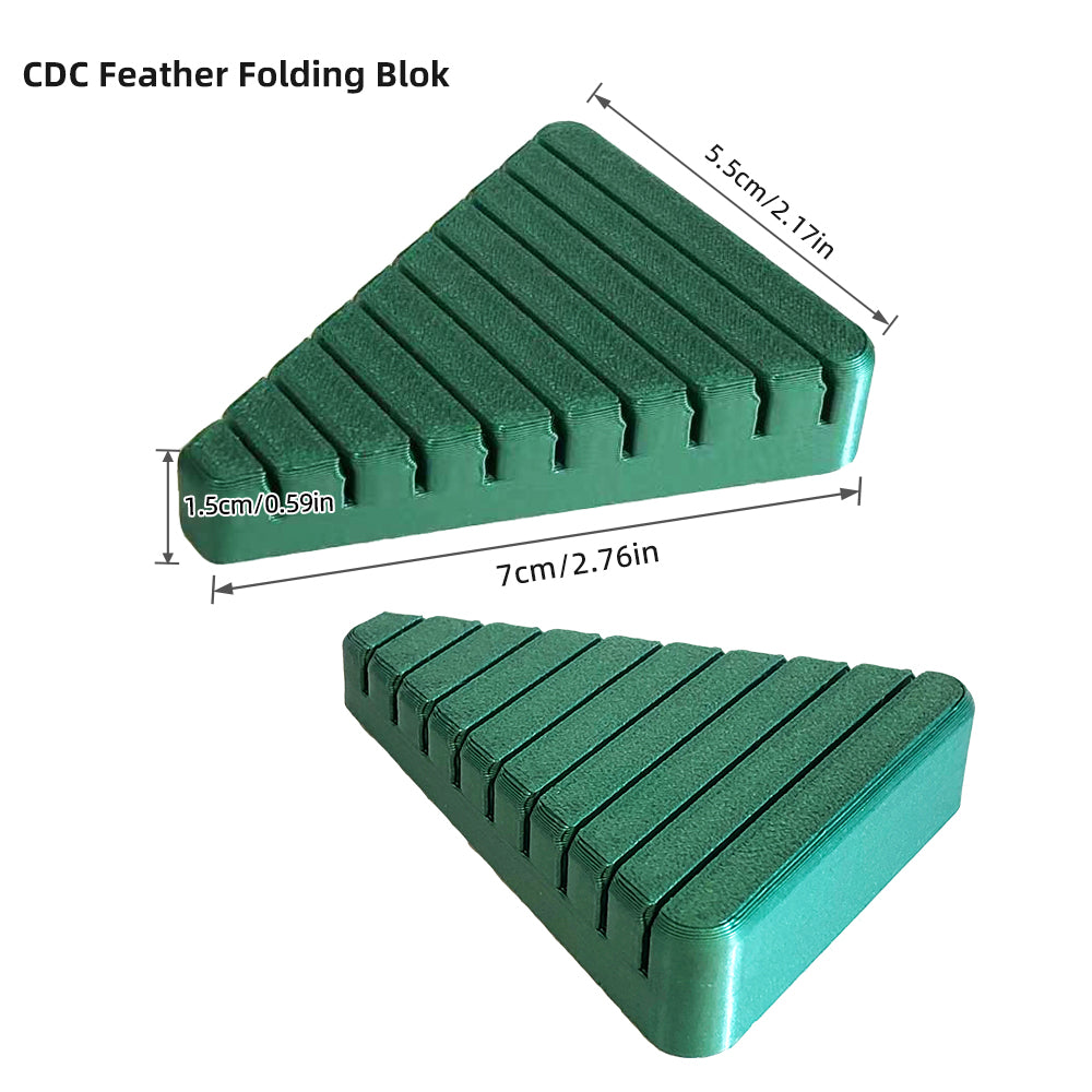 PETG Material CDC-3D Clamp Feather Folding Blok Feather Hackle Pliers Fishing Accessories