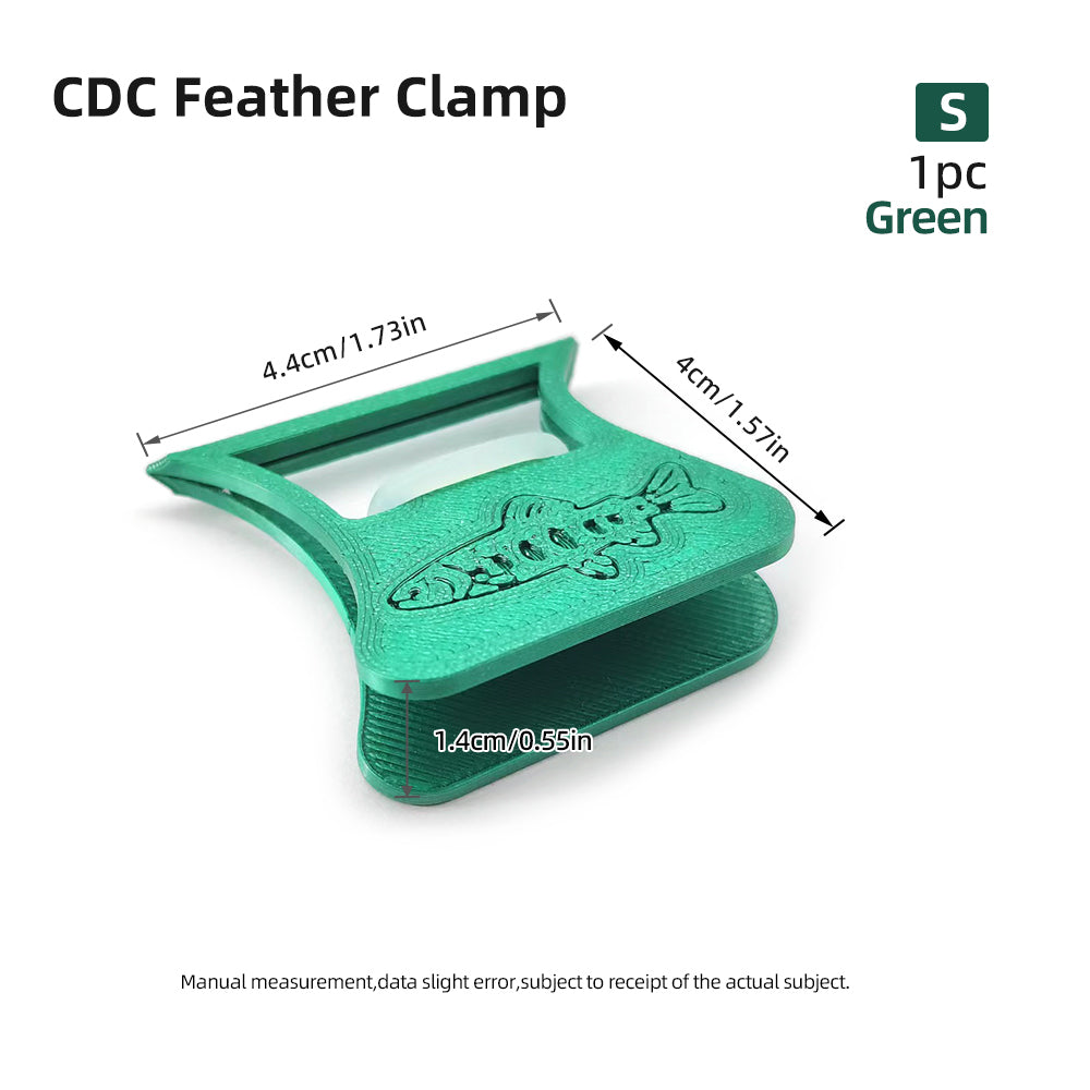 PETG Material CDC-3D Clamp Feather Folding Blok Feather Hackle Pliers Fishing Accessories