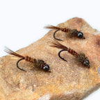 Copper-headed Pheasant Tail Nymph Fast Sinking Lifelike Wet Nymph Fly for Trout Fishing Lures Baits