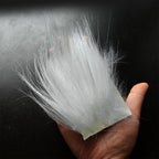 Tan sheep wool natural white fly tying