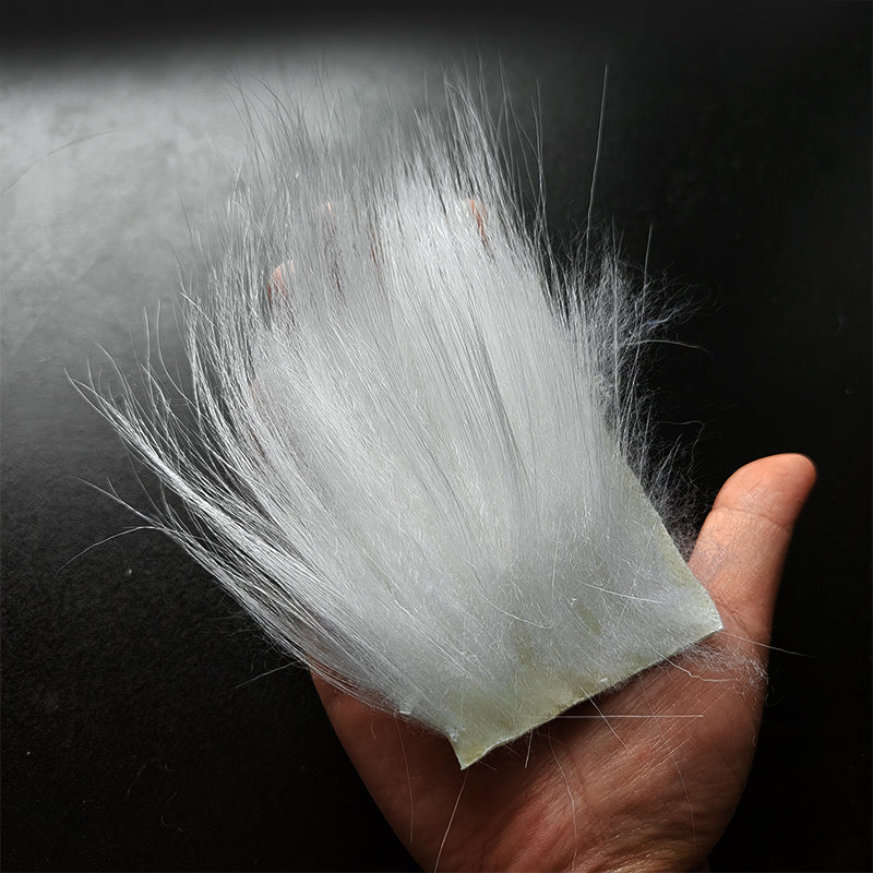 Tan sheep wool natural white fly tying