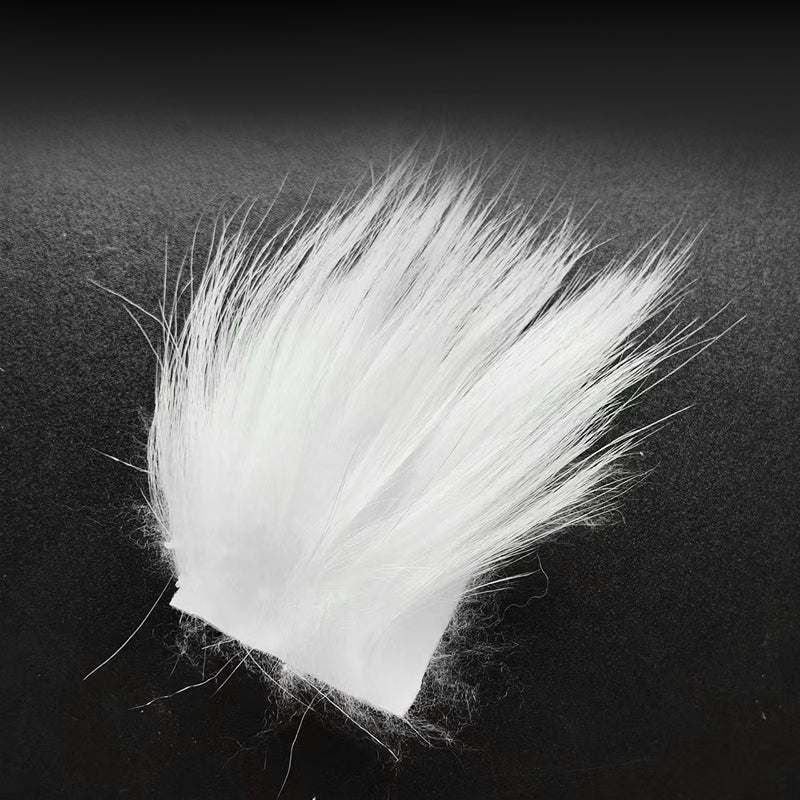 1 patch set fly tying calf body hair patch natural white parachute post calf hair dry fly wings fly tying materials