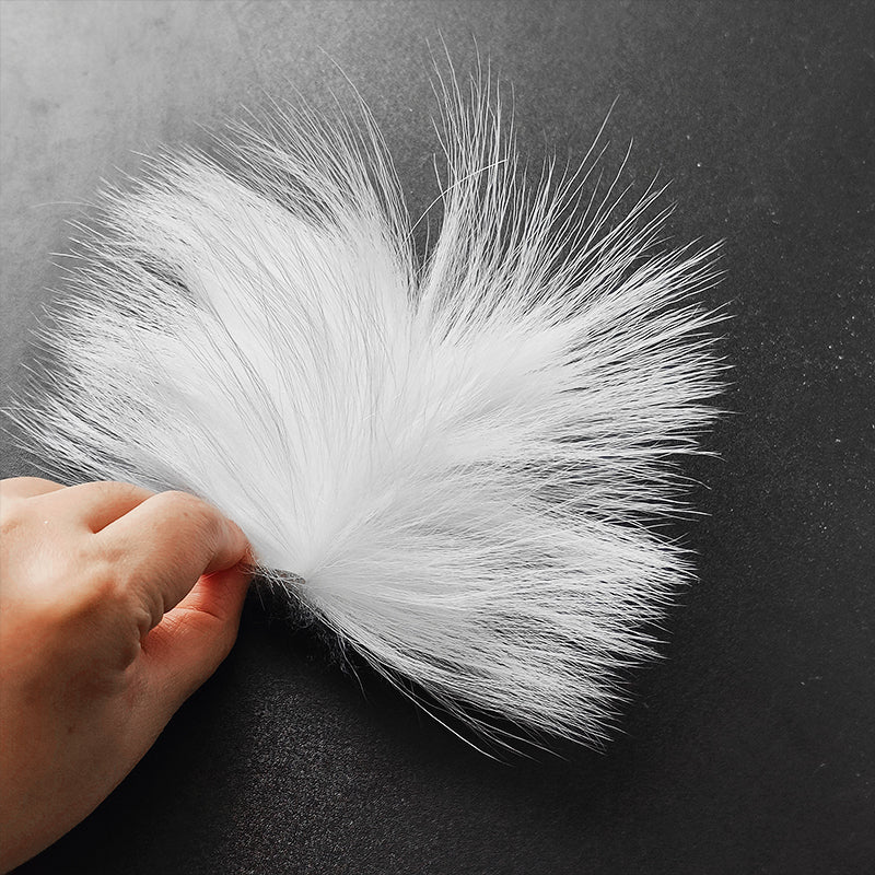 1 patch set fly tying calf body hair patch natural white parachute post calf hair dry fly wings fly tying materials