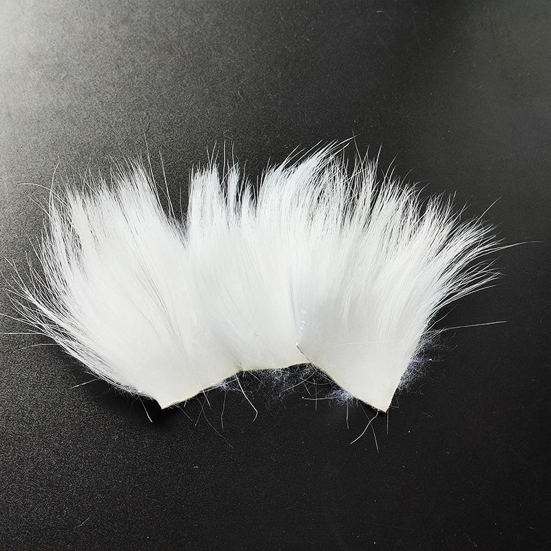 1 patch set fly tying calf body hair patch natural white parachute post calf hair dry fly wings fly tying materials