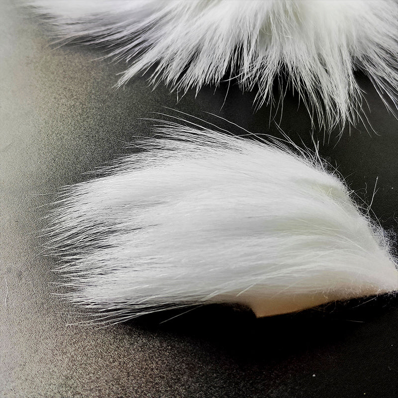 Tan sheep wool natural white fly tying