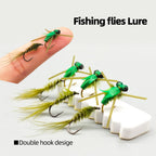 Damselfly Double-hook wet fly fishing lure (for fly fishing and lure fishing)artificial fly bait.