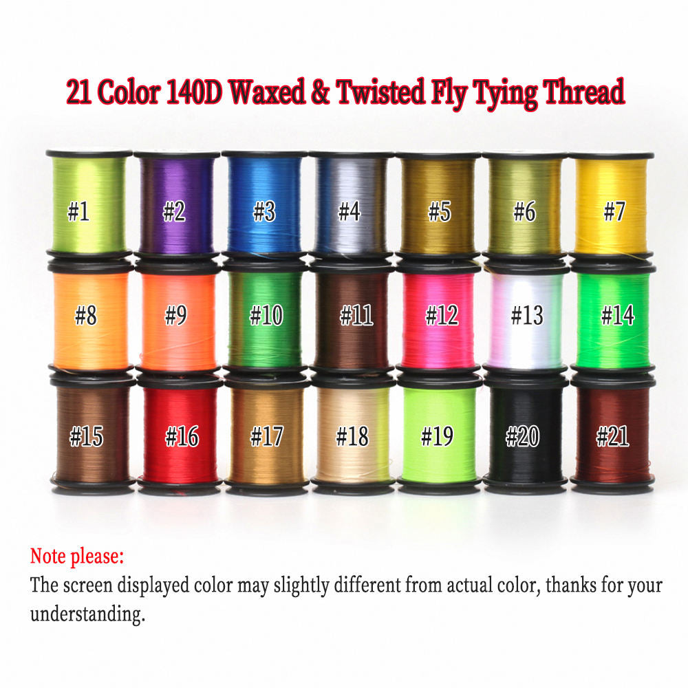 140D Waxed Twisted Fly Tying Thread Nylon