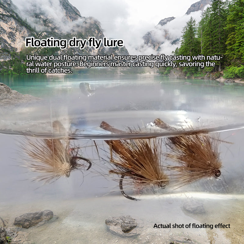 New 5PCS Deer Hair Caddis Dry Fly Fishing Tackle Accessory Lures for Fishing