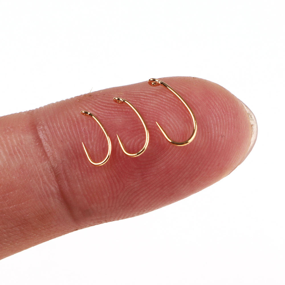 Barbless High-Carbon Steel Golden Nymph Dry Fly Hook