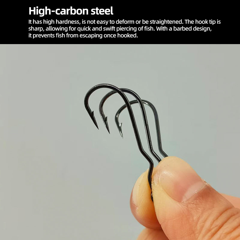 High-carbon Steel Twisted Shank Design Big Popper Hook Fly Tying Hook Fishing Accessories