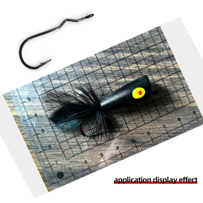 High-carbon Steel Twisted Shank Design Big Popper Hook Fly Tying Hook Fishing Accessories