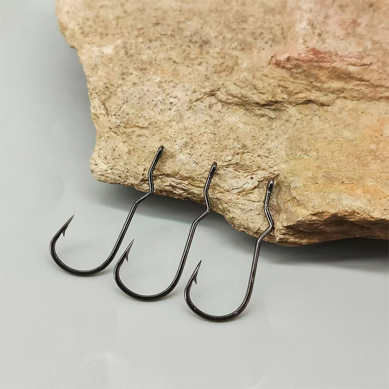 High-carbon Steel Twisted Shank Design Big Popper Hook Fly Tying Hook Fishing Accessories