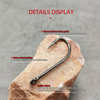 Ultra-Sharp High-Strength Carbon Steel Dry Fly Bare Hooks Streamer Hooks for Fishing