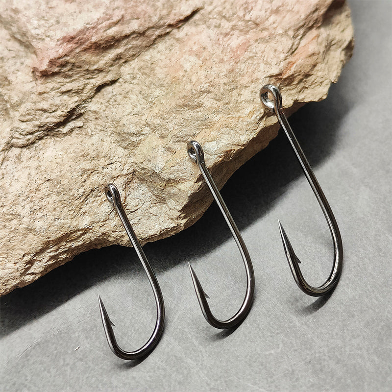 Ultra-Sharp High-Strength Carbon Steel Dry Fly Bare Hooks Streamer Hooks for Fishing