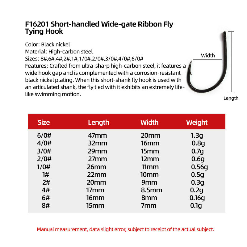 Ultra-Sharp High-Strength Short-Shank Wide-Gate Fly Hook