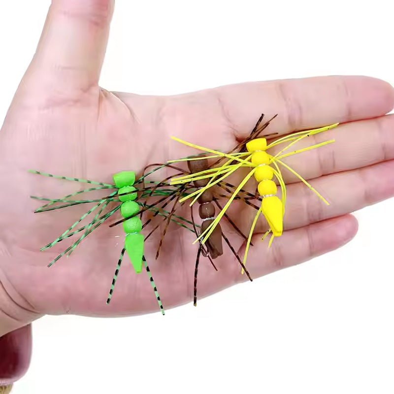 Rubber Legs Grasshopper Foam Body Floating Hopper Dry Fly
