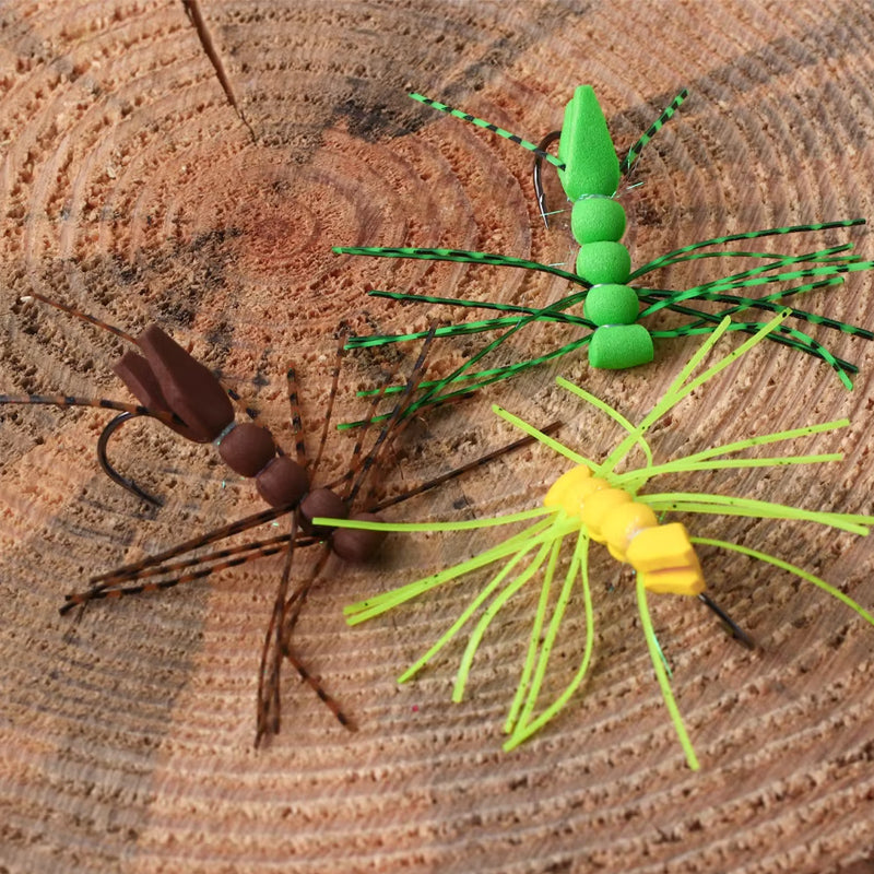 Rubber Legs Grasshopper Foam Body Floating Hopper Dry Fly