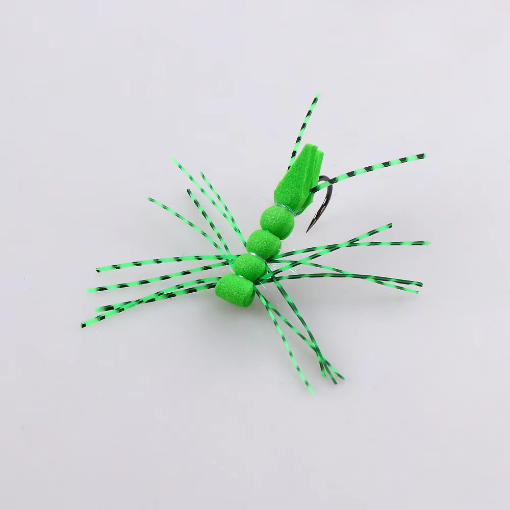 Rubber Legs Grasshopper Foam Body Floating Hopper Dry Fly