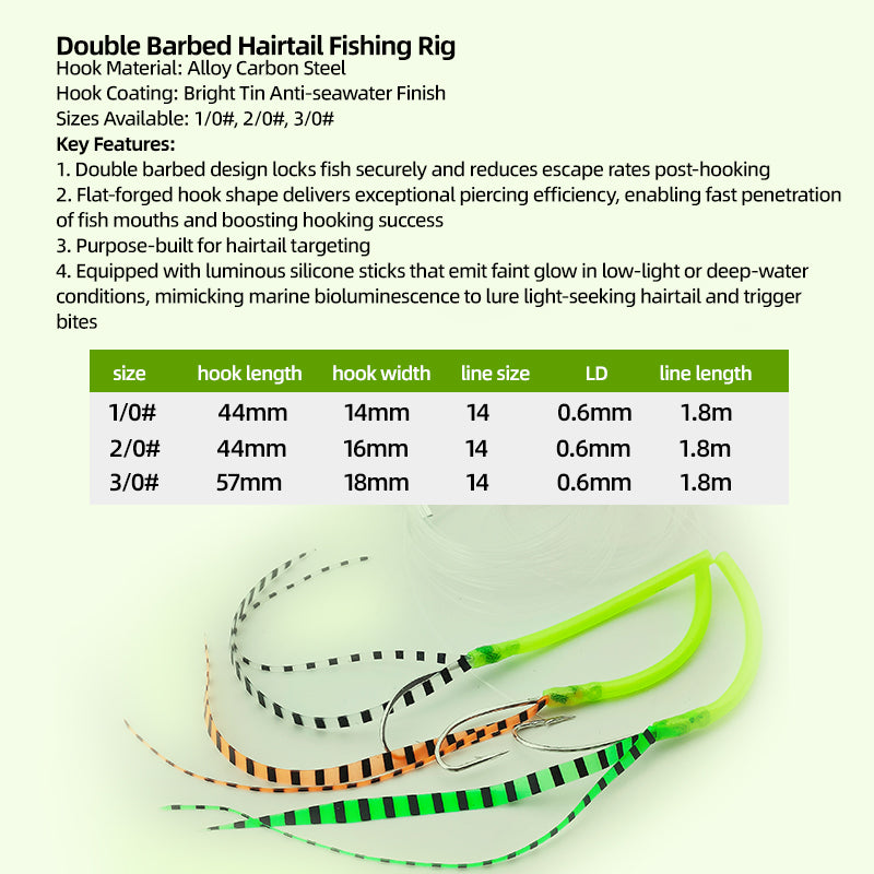 Glow-in-the-Dark Sea Fishing Rig for Beltfish