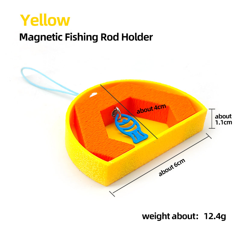 Magnetic Fishing Rod Holder with Fly Tying Tools Hackle Gauge Line Holder Bead and Bare Hook Tray-Plier Type