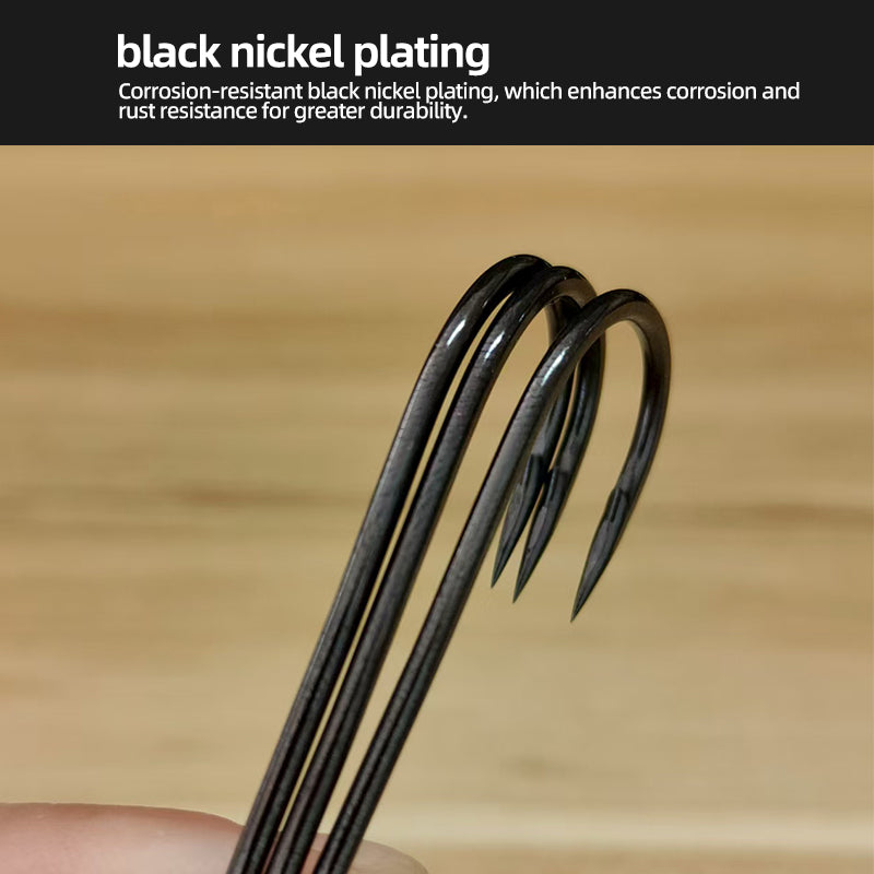 High-Strength Carbon Steel Dry Fly Hooks 120° Angled Ultra-Sharp Bare Streamer Hooks