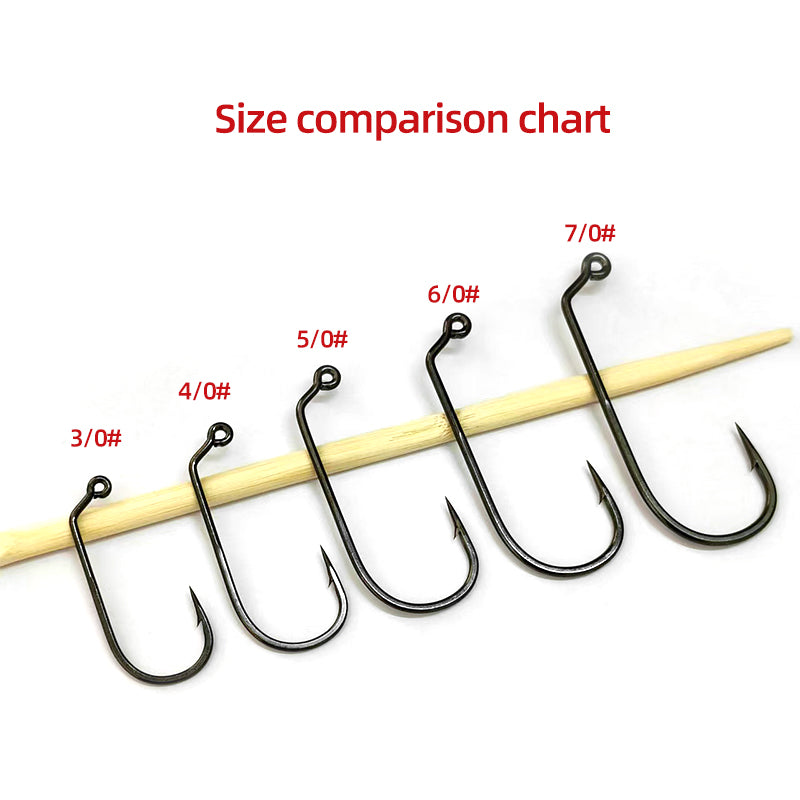 High-Strength Carbon Steel Dry Fly Hooks 120° Angled Ultra-Sharp Bare Streamer Hooks