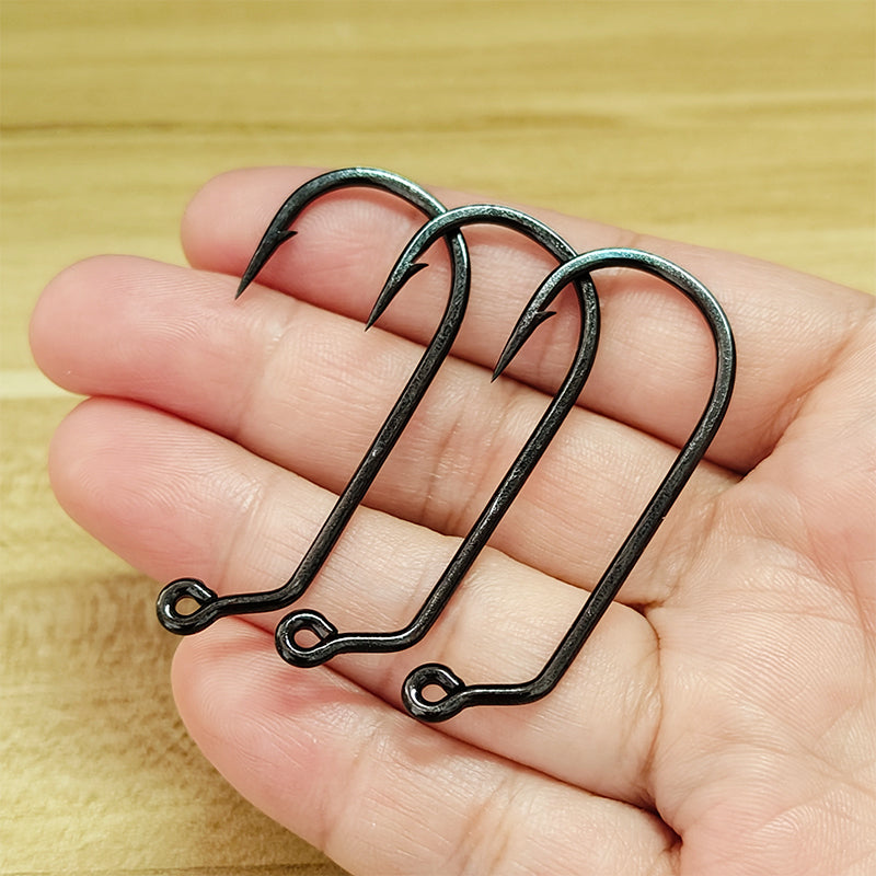 High-Strength Carbon Steel Dry Fly Hooks 120° Angled Ultra-Sharp Bare Streamer Hooks