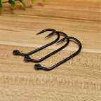 High-Strength Carbon Steel Dry Fly Hooks 120° Angled Ultra-Sharp Bare Streamer Hooks