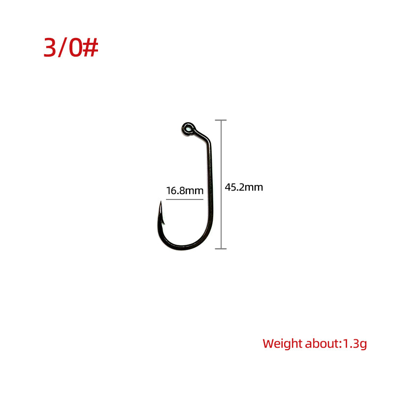 High-Strength Carbon Steel Dry Fly Hooks 120° Angled Ultra-Sharp Bare Streamer Hooks